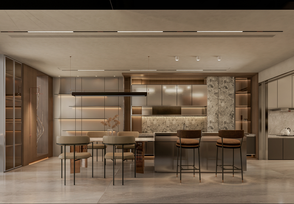 南郡七英里400平聯(lián)排別墅設(shè)計(jì)餐廳