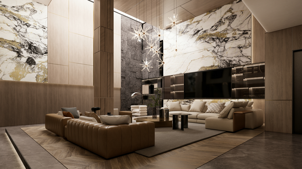 人居梧桐嶼400平聯(lián)排別墅設(shè)計(jì)地下室采光井