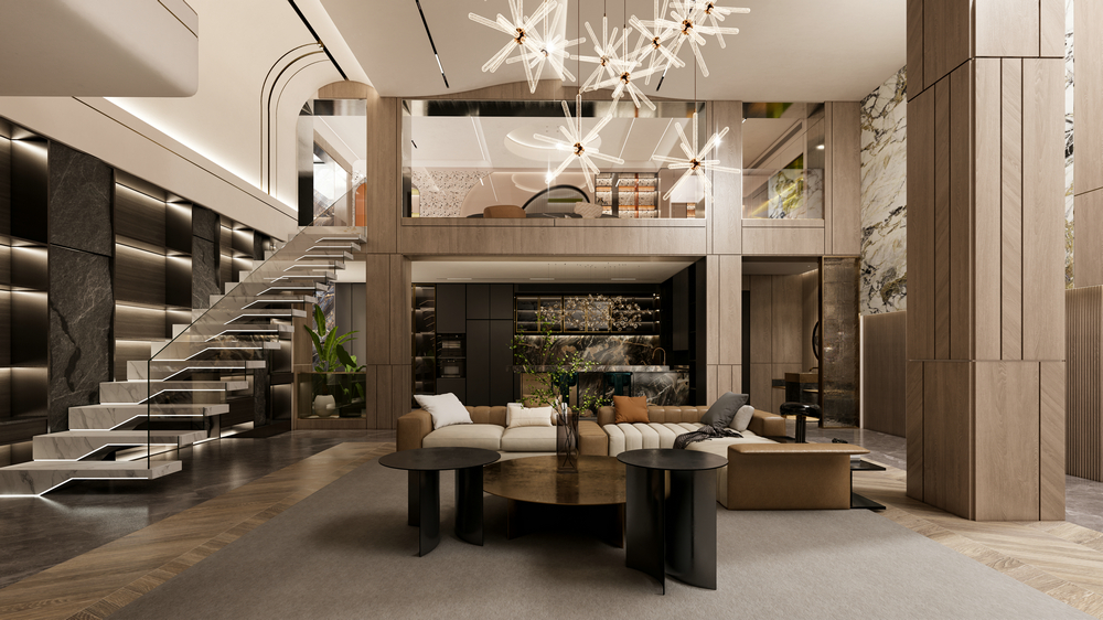 人居梧桐嶼400平聯(lián)排別墅設(shè)計(jì)樓梯