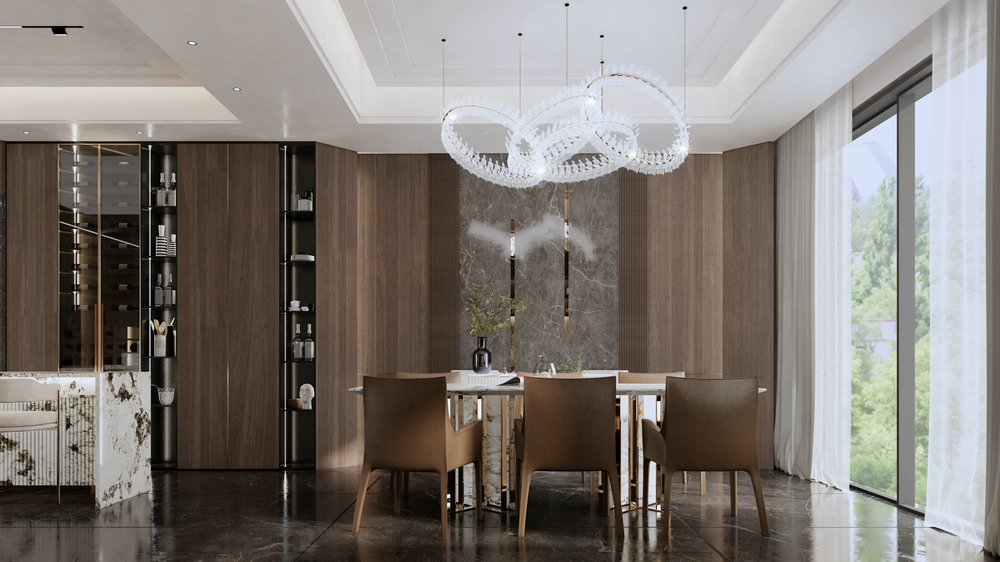 湖南常德500平聯排別墅設計高柜