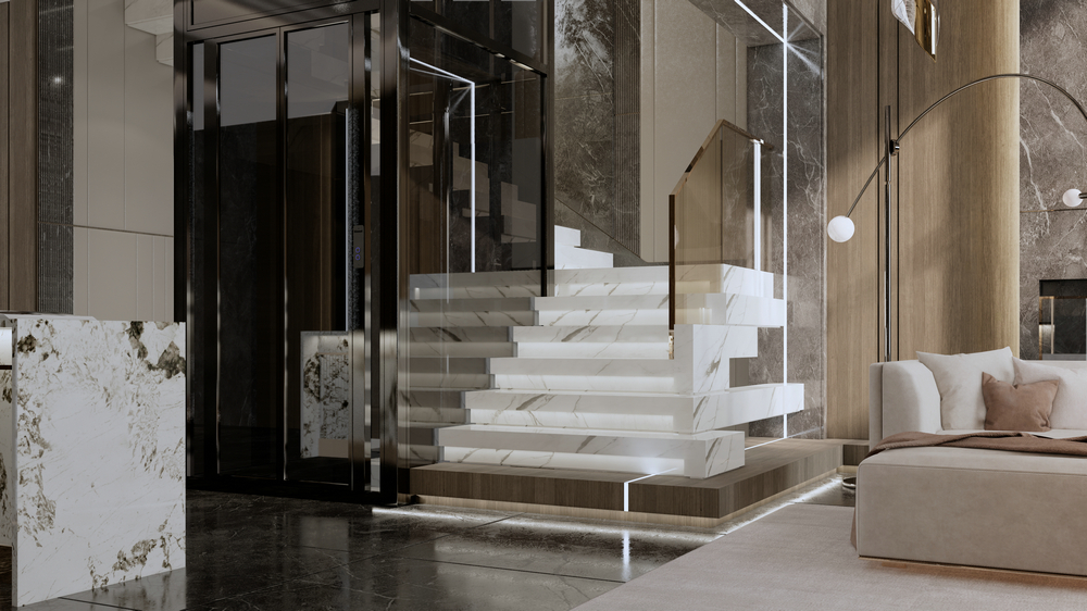 湖南常德500平聯排別墅設計樓梯