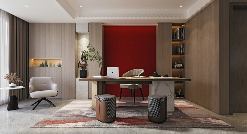 香門第中式別墅設(shè)計書房