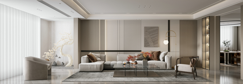 異地業(yè)主意式輕奢設(shè)計(jì)沙發(fā)背景