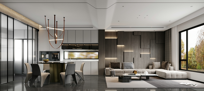 江蘇別墅別墅|異地設計400平餐廳