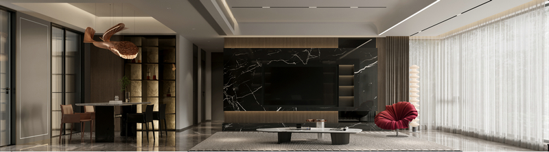 蘭臺府140平輕奢客廳