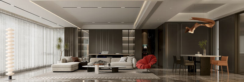 蘭臺府140平輕奢餐廳