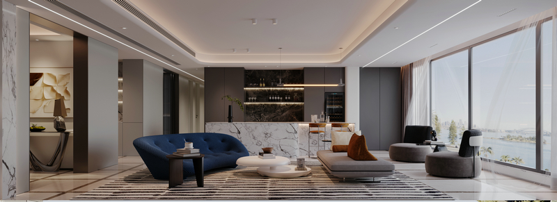 復地金融島220平大平層設計裝修島臺