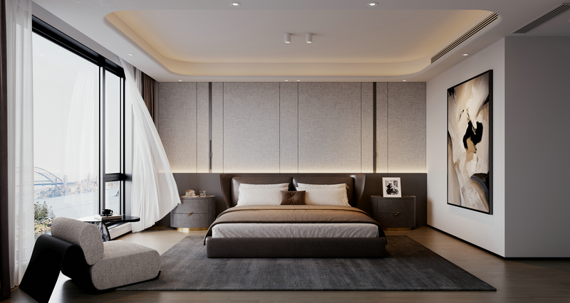 復地金融島220平大平層設計裝修主臥