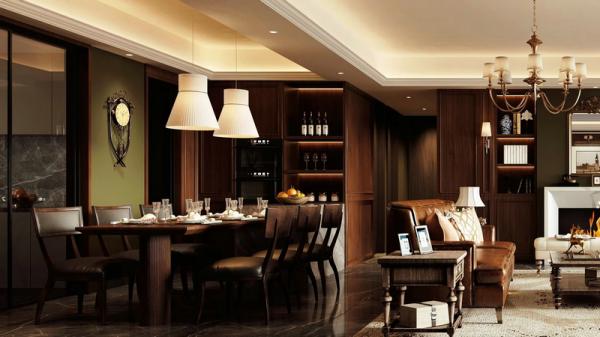 建發央璽200平美式復古設計