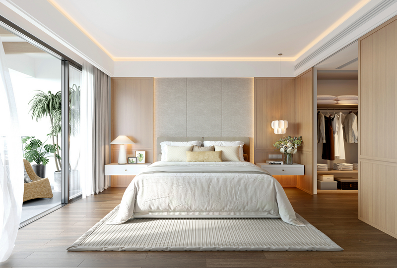 萬科公園五號200平精裝房重裝主臥