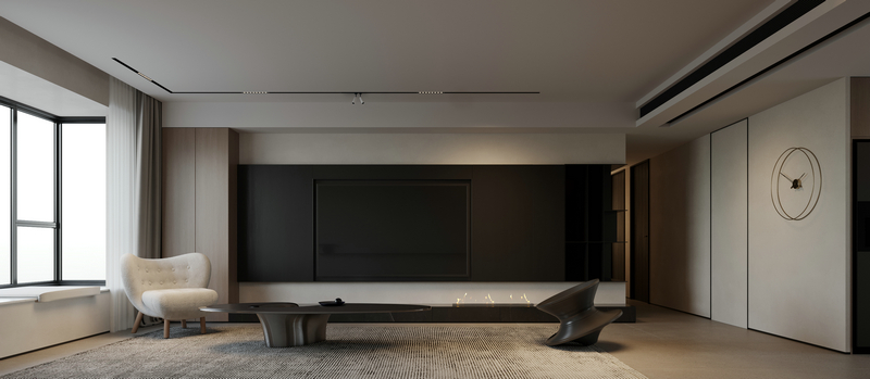 南延新苑140平現代風設計電視墻