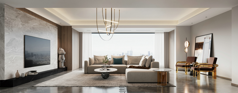 天府公館180平設計客廳