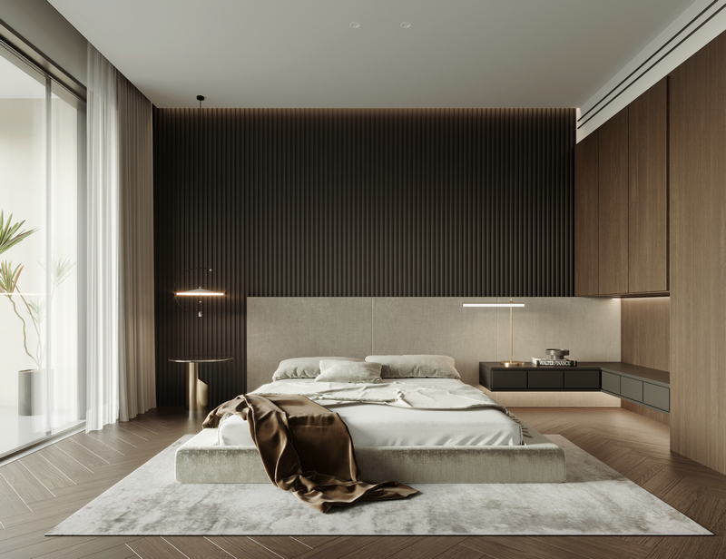 五彩林堤200平躍層設計臥室