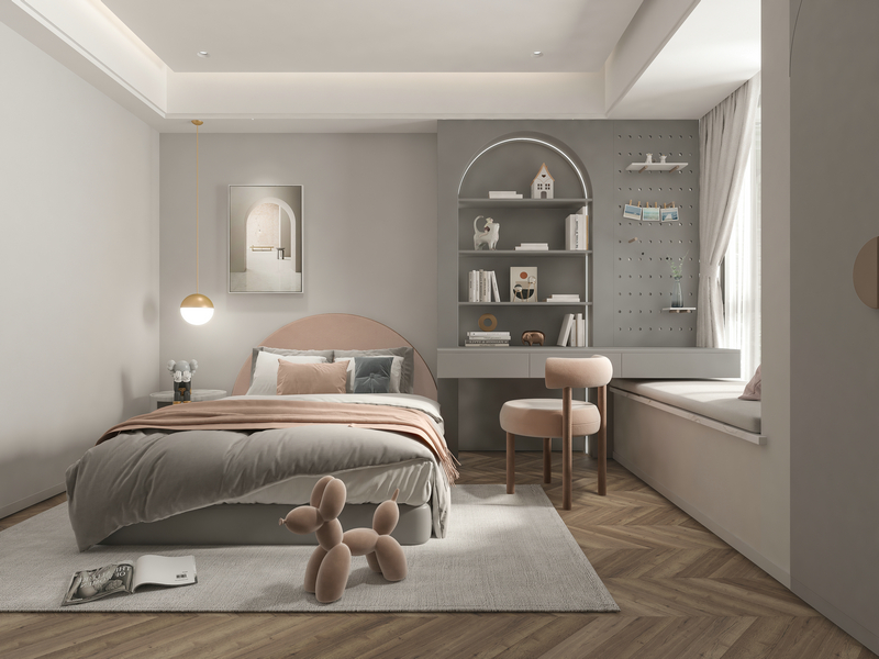 中海龍灣半島230平躍層設(shè)計(jì)女兒房