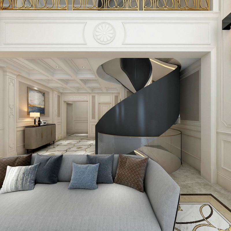 金科廊橋水鄉600平別墅設計樓梯