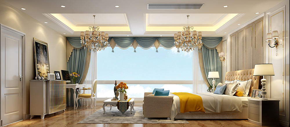 建發(fā)翡翠鷺洲450平別墅設(shè)計(jì)次臥