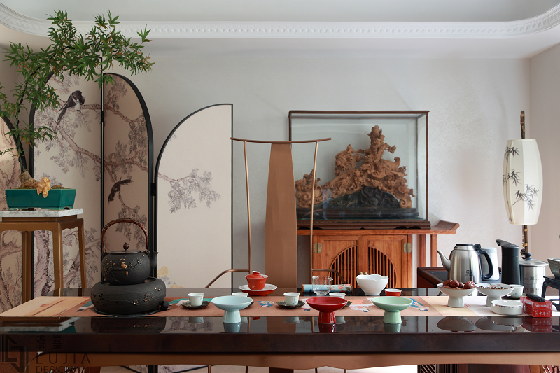 西樾錦宸別墅設計法式實景茶室