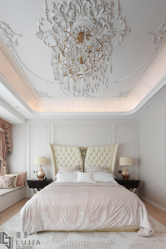 西樾錦宸別墅設計法式實景天花