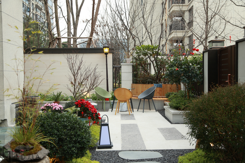 西樾錦宸別墅設計法式實景后花園