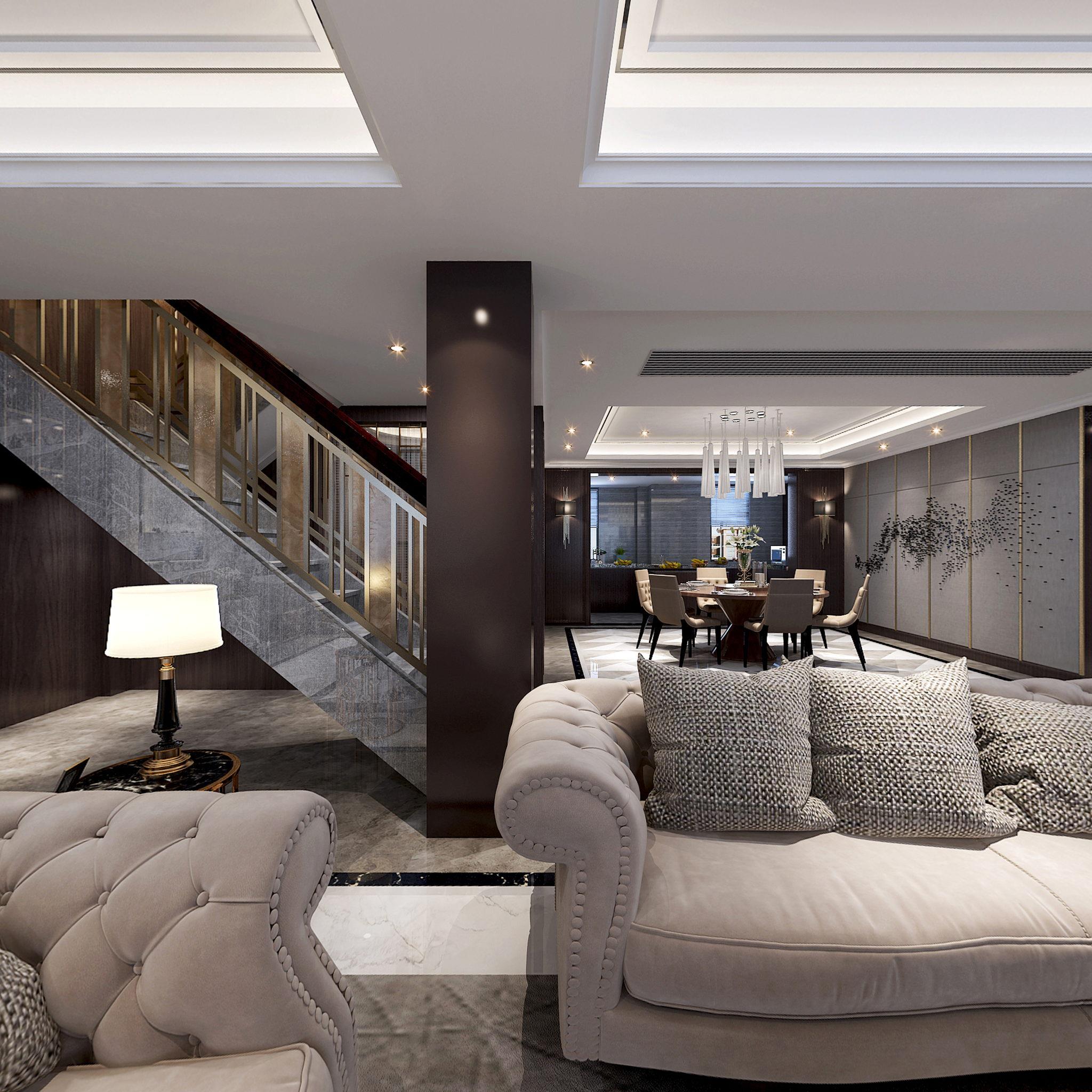 德商御府天驕躍層設計樓梯間