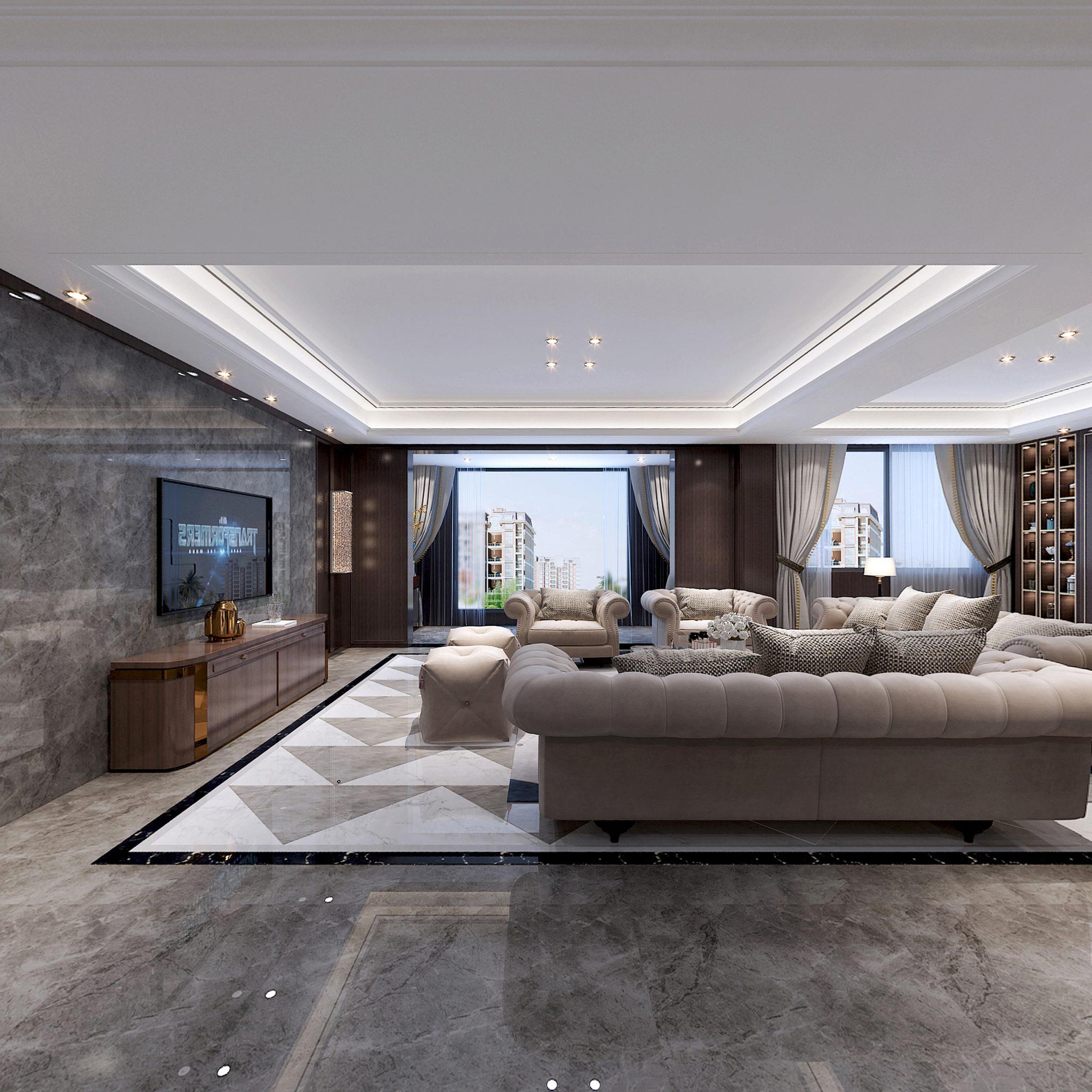 德商御府天驕躍層設計客廳