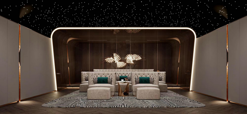 麓山國際法式別墅設計影視廳