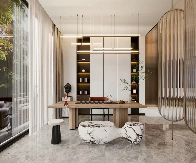 萬辰柳莊現代別墅設計品茗區