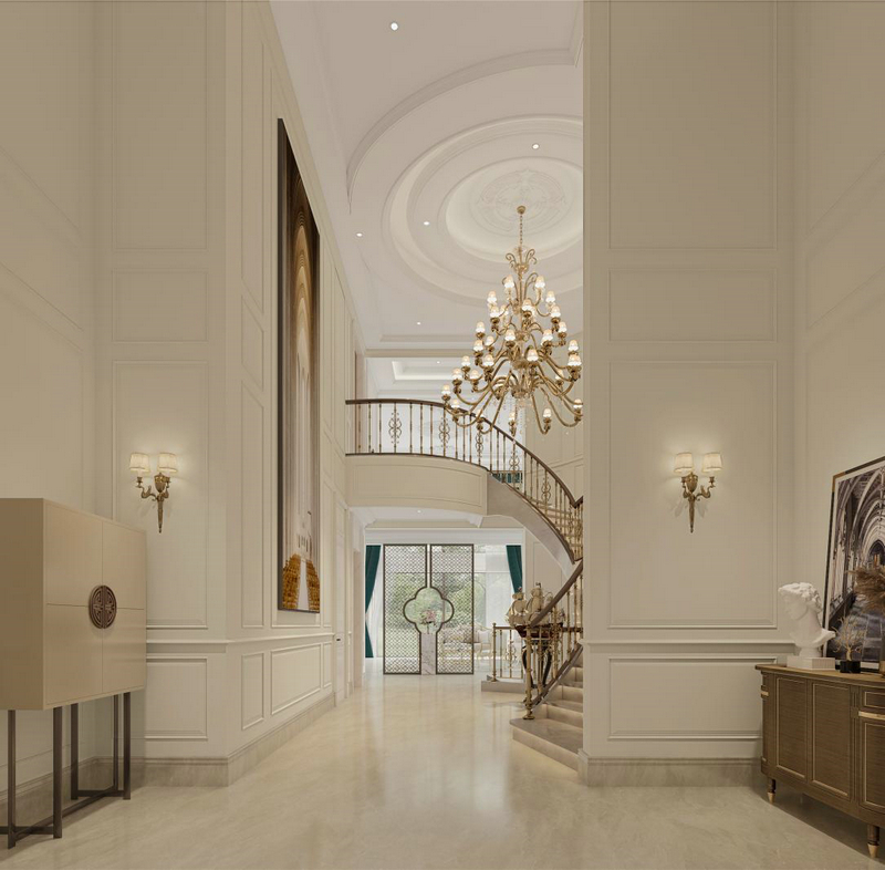 電建·洺悅府800平別墅設計玄關