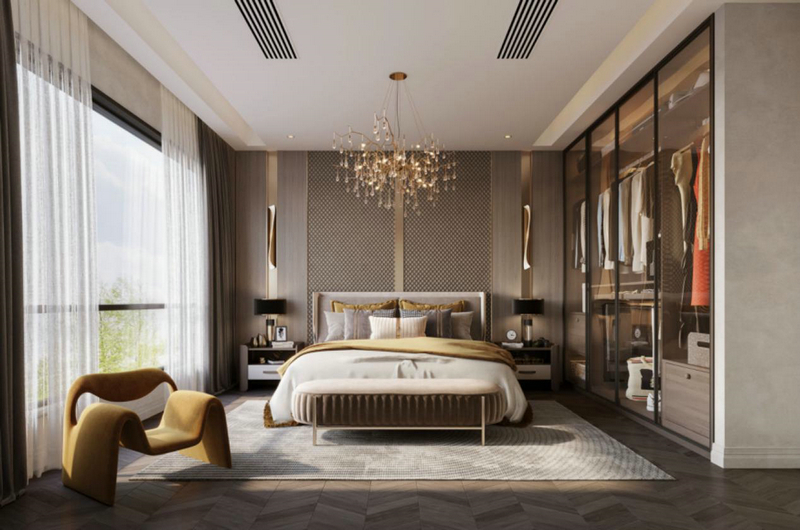 桂溪歐苑別墅設計次臥