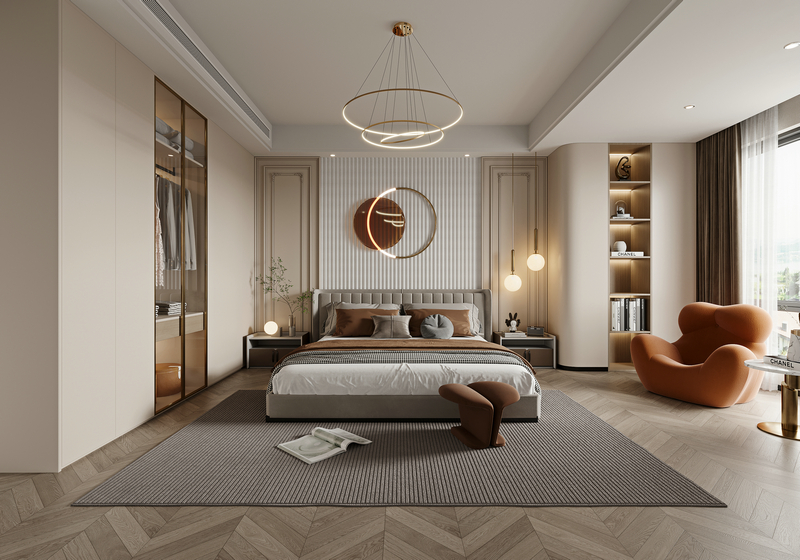 電建洺悅府-現代輕奢-270主臥