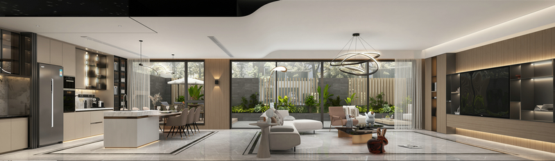 中南樾府別墅設(shè)計-現(xiàn)代輕奢-460客廳