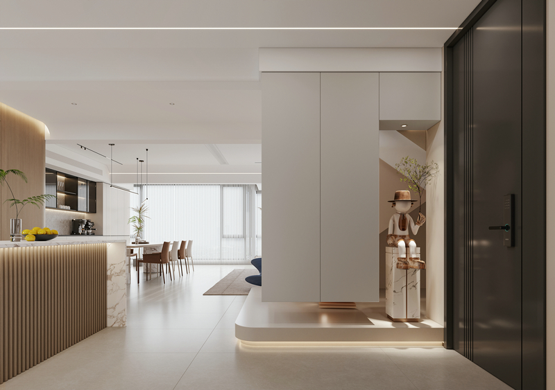 濱江天越別墅348平現(xiàn)代極簡玄關