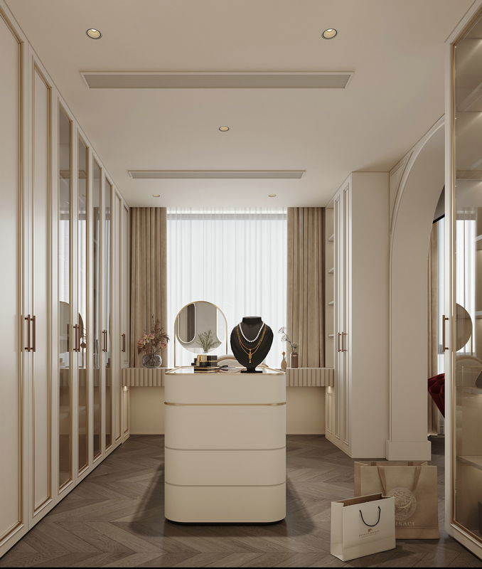 和今緣255平別墅設(shè)計|時尚法式衣帽間