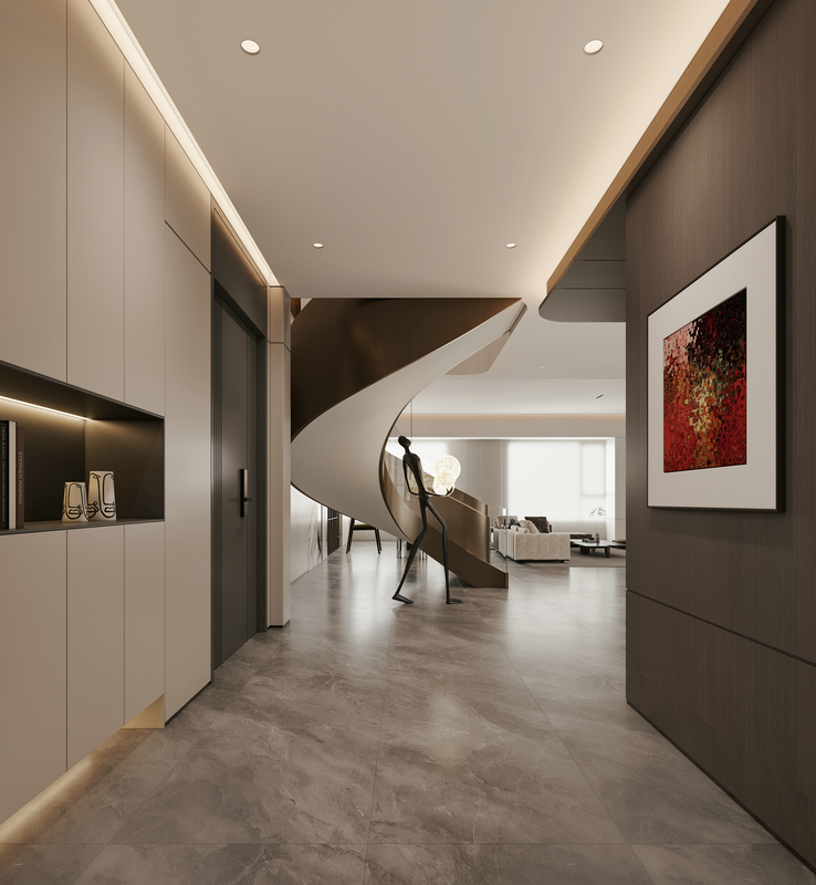 和今緣255平別墅|意式輕奢樓梯