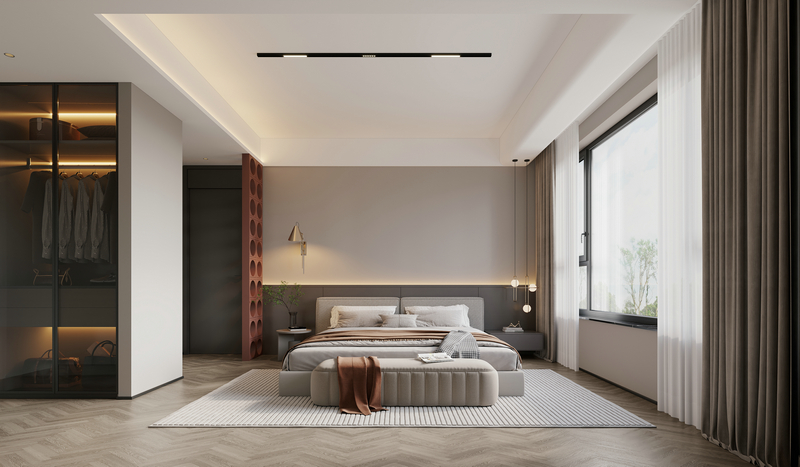 西府瑯悅平層168平設(shè)計臥室