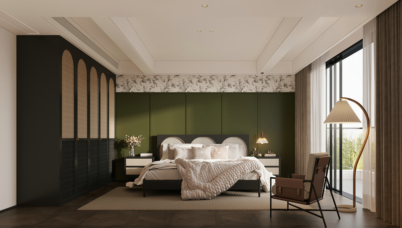 月映長灘300平別墅設計|自然詫寂次臥