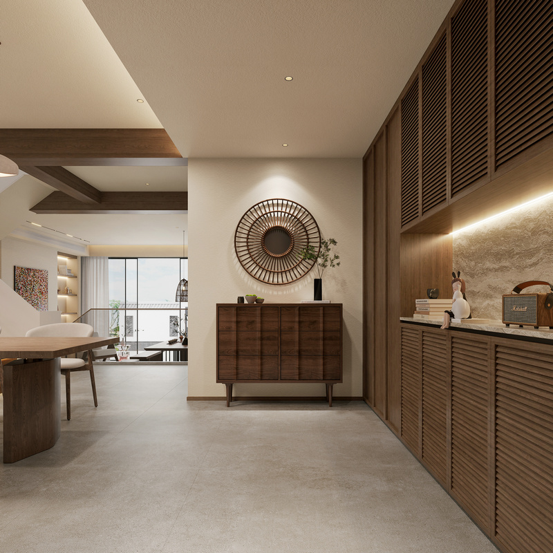 月映長灘300平別墅設計|自然詫寂入戶